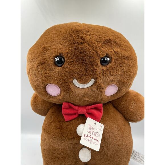 NEW Sleigh Hill Christmas Weighted Gingerbread Man Pillow Plush Greeter VIRAL - Picture 2 of 8